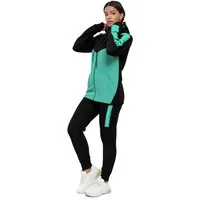 L.gonline Freizeitanzug Damen Jogging-ANZUG, mit Bündchen und Tunnelzug, Trainingsanzug (Kapuzenjacke mit Reißverschluss, Hose, 2-tlg), Fitness Freizeit Casual