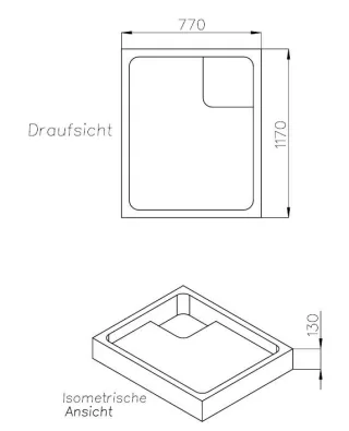 Neuesbad Wannenträger für Kaldewei Stahl superflach 120x80x3,5 SD 90231 SF