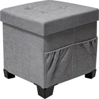 Zedelmaier Sitzhocker mit Stauraum, Schuhbank, klappbare Sitztruhe, Fußbank