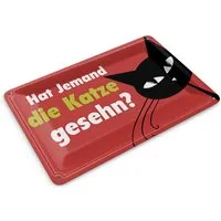 Femer GmbH Postkarte Spruch 14x10cm hat jemand Katze gesehn Geschenk, unfrankiert