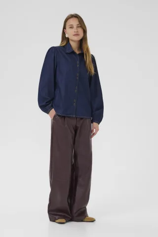 Langarm - Hemd CUhilka Langarm - Hemd Relaxed fit blue