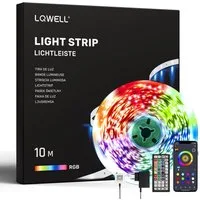 LQWELL LED-Streifen 10-30m LED Strip Licht-Band Leiste RGB einstellbar Fernbedienung App, 240-flammig, 10m Licht-Streifen 240 LEDs 36W Fernbedienung Wohnzimmer Party