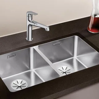Blanco Andano 340/340-u Spüle 522983 74,5x44cm, Edelstahl Seidenglanz, für Unterbau