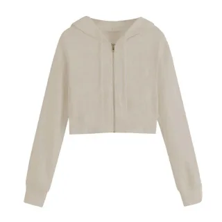 Miso - Hoodie mit durchgehendem Reißverschluss für Damen (Sand)