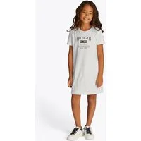 Tommy Hilfiger Shirtkleid HILFIGER SEQUINS FLAG TEE DRESS mit Pailetten, mit Logo-Flag