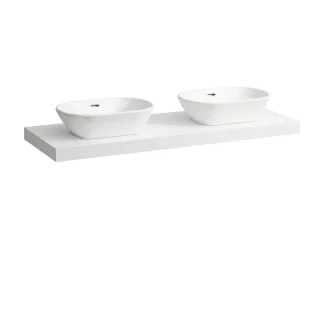 Laufen Waschtisch-Platte LANI 495x1370x65 mit Aussschnitt links und rechts H4046841122601