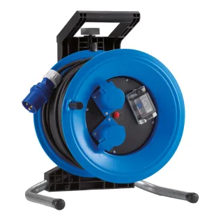 HEDI Kunststoff-Kabeltrommel Professional Plus Ø 320 mm mit FI-Schutzschalter - K325N2TCI