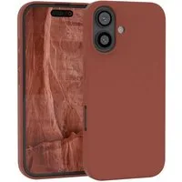 EAZY CASE Handyhülle Premium Silikon Case für Apple iPhone 16 6,1 Zoll, Silikonhülle Slimcover mit Displayschutz Hülle Cover Terrakotta