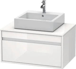 Duravit Ketho Konsolenwaschtischunterbau wandhängend Weiß Hochglanz 800x550x426 mm - KT669402222 KT669402222