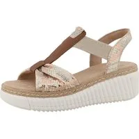 TOM TAILOR Vally Keilsandalette Plateau, Sommerschuh, Riemchensandale in Snake-Optik
