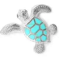 Monkimau Kettenanhänger Schildkröte Anhänger aus 925 Silber, Hypoallergen