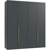 Wimex Drehtürenschrank Kleiderschrank London, in den Breiten 180cm, 225cm oder 270cm (mit verschiedenen Griffen in goldfarben, silberfarben oder schwarz) wahlweise mit Basic- oder Premium-Ausstattung erhältlich