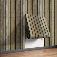 Nomiro Wandpaneel Akustikpaneel selbstklebend Holzoptik 3D Wandpaneel Lamellen 300x40cm, BxL: 40x40 cm, 1,2 qm, (1-tlg)