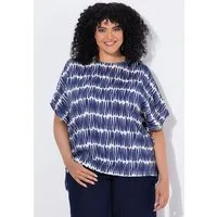 Ulla Popken Tunika Bluse Oversized U-Boot-Ausschnitt Halbarm