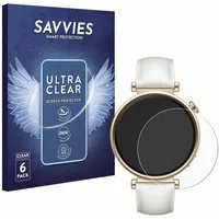 Savvies Displayschutzfolie Schutzfolie für Huawei Watch GT 4 (41mm), 6 Stück, Displayschutz Schutz Folie Klar Transparent