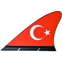 Flagge Fanflosse Türkei Flosse Fahne fürs Auto - Perfektes Zubehör für Fans (1-St), magnetisch