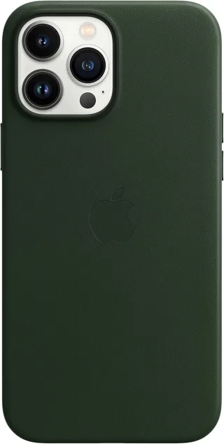 Apple Leder Case mit MagSafe [für iPhone 13 Pro Max] schwarzgrün