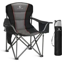 ALPHA CAMP Campingstuhl (Packung), Camping stuhl bis 200kg Klappstuhl Angelstuhl XXL mit Armlehnen