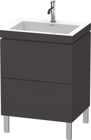 Duravit L-Cube c-bonded Set bodenstehend Graphit Supermatt 600x480x698 mm - LC6936O8080 LC6936O8080