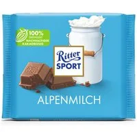 Ritter SPORT Schokolade, Ritter Sport Alpenmilch mit feiner Alpenmilch Schokolade 100g