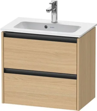 Duravit Ketho.2 Waschtischunterbau wandhängend Natur Eiche Matt 610x390x549 mm - K25255030300000 K25255030300000