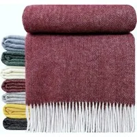 Wolldecke "TIROL A" 100 % Wolle, 140 x 200 cm in versch. Farben, STTS