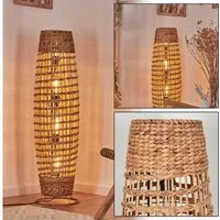 hofstein Stehlampe Stehlampe mit Schirm aus Bast im skandinavischen Design, ohne Leuchtmittel, moderne Stehleuchte im Boho-Style mit Lichteffekt, E27, Höhe 111 cm