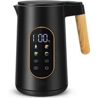 Minicloss Wasserkocher Edelstahl Wasserkocher 1,7 L mit Temperatureinstellung Temperaturwahl, 40-100°C I Temperatur Einstellbar Kessel I Warmhaltefunktion