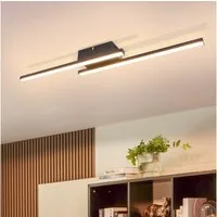 Nettlife LED Deckenleuchte Flur Wohnzimmer Schwarz moderne Deckenlampe 18/24W, LED fest integriert, Warmweiß, Flur Küche