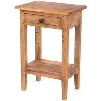 DESIGN DELIGHTS Beistelltisch Telefontisch PLANTA, 52x34cm(HxB) Nachtschrank aus Holz mit Schublade