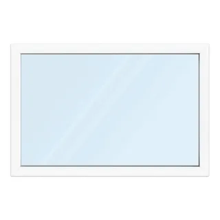 Fenster 150x100 cm, Kunststoff Profil aluplast IDEAL® 4000, Weiß, 1500x1000 mm, einteilig festverglast, 2-fach Verglasung, individuell konfigurieren