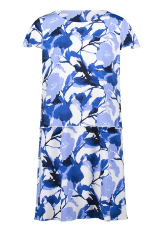 Betty Barclay - Stufenkleid Weiß/Blau - Gr. - 46