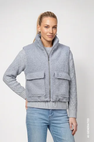 monari - Teddy-Weste cold sky - Gr. - 38