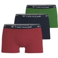 TOM TAILOR Boxershorts Buffer (3er Pack) weich, bequem, basic, eng, Logobund, Baumwollmix