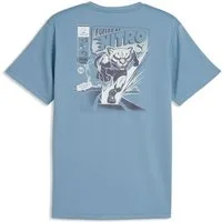 PUMA Laufshirt M RUN NITRO GRAPHIC TEE mit Rundhalsausschnitt, atmungsaktiv, schnelltrocknend