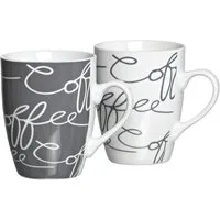 Ritzenhoff & Breker Becher Cornello grey, 6-tlg., Porzellan, 250 ml, spülmaschinengeeignet