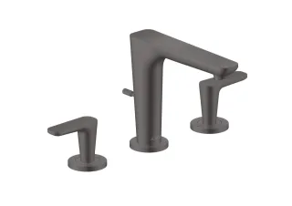 Hansgrohe 3-Loch WTA 125 Axor Citterio C mit Zugstangen Cubic cut brushed black chrome , 49061340 49061340