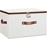 Minicloss Aufbewahrungsbox Faltbare Aufbewahrungsbox mit Deckel, aufbewahrungskoffer mit Reißverschluss