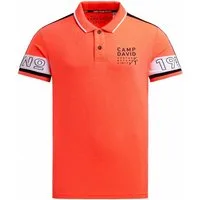 CAMP DAVID Poloshirt mit Colour-Blocking neon fire