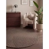 HANSE Home Wollteppich Calmio, auch als Läufer und in rund, rund, Höhe: 18 mm, Handgetuftet, Wolle, Natur, Wohnzimmer, Schlafzimmer, Skandi, Hygge