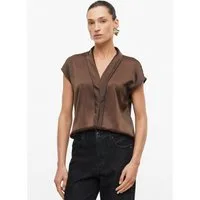 s.Oliver Kurzarmshirt T-Shirt T-Shirt aus Viskosemix mit Faltendetail