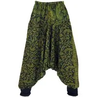 Guru-Shop Relaxhose Flauschige Haremshose, Boho Pluderhose,.. Ethno Style, alternative Bekleidung