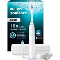 Philips Sonicare Elektrische Zahnbürste Series 6500 HX7410/02, Aufsteckbürsten: 2 St., mit Andruckkontrolle, 3 Intensitätsstufen, inkl. Ladegerät, Reiseetui