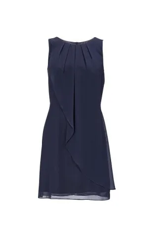 SWING - Cocktailkleid aus Chiffon navy - Gr. - 38