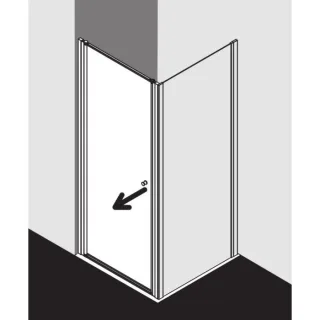 Kermi Ibiza 2000 Schwingtür I2STW080181AK 80 x 185 cm, ESG klar, silber mattglanz