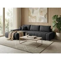 Beautysofa Ecksofa Draco L mit Schlaffunktion, in pflegeleichten Stoffen, Bettkasten