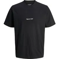 Jack & Jones Rundhalsshirt Jack&Jones T-Shirt schwarz Übergröße JORNORREBRO