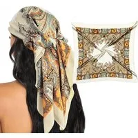 Zaewry Halstuch 90x90cm Kopftuch Bandanas Haartuch für Damen