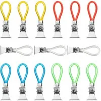 FOUORTUNATE-BEE Handtuchhaken Handtuch Clips Set 15 tlg bunt mit Haken für Küche Bad, (15-St), Handtuchhalter Clips 15 tlg bunt für Geschirrtuch Küche Bad