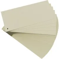 Falken Aktenordner, Trennstreifen Aktenfahnen Trennblätter Karton 240x105 mm Grau